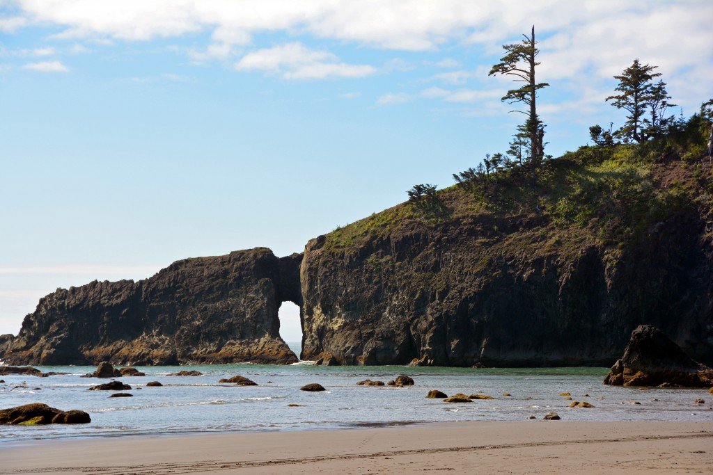 Natural Arch Second Beach Olympic Peninsula Washington